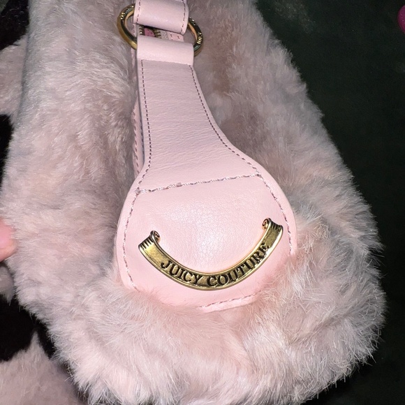 JUICY COUTURE Pink Rabbit Fur & Leather Viva La Juicy Bag Vintage Rare! NEW! - Picture 8 of 14